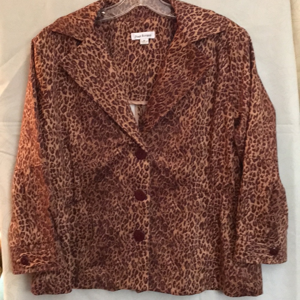 Stylish Animal Print  Joan Rivers Jacket Size M